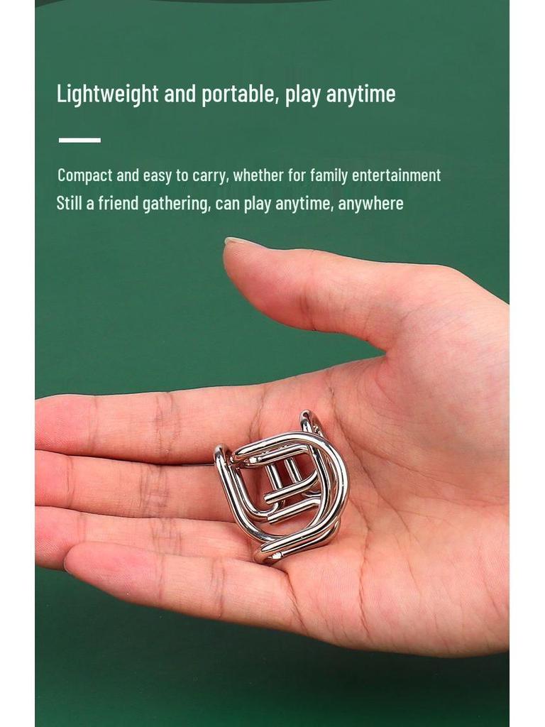 Intelligent Unlocking Ring and Buckle Set: Educational Toy for School Kids - 8-Piece Luban and Kongming Locks