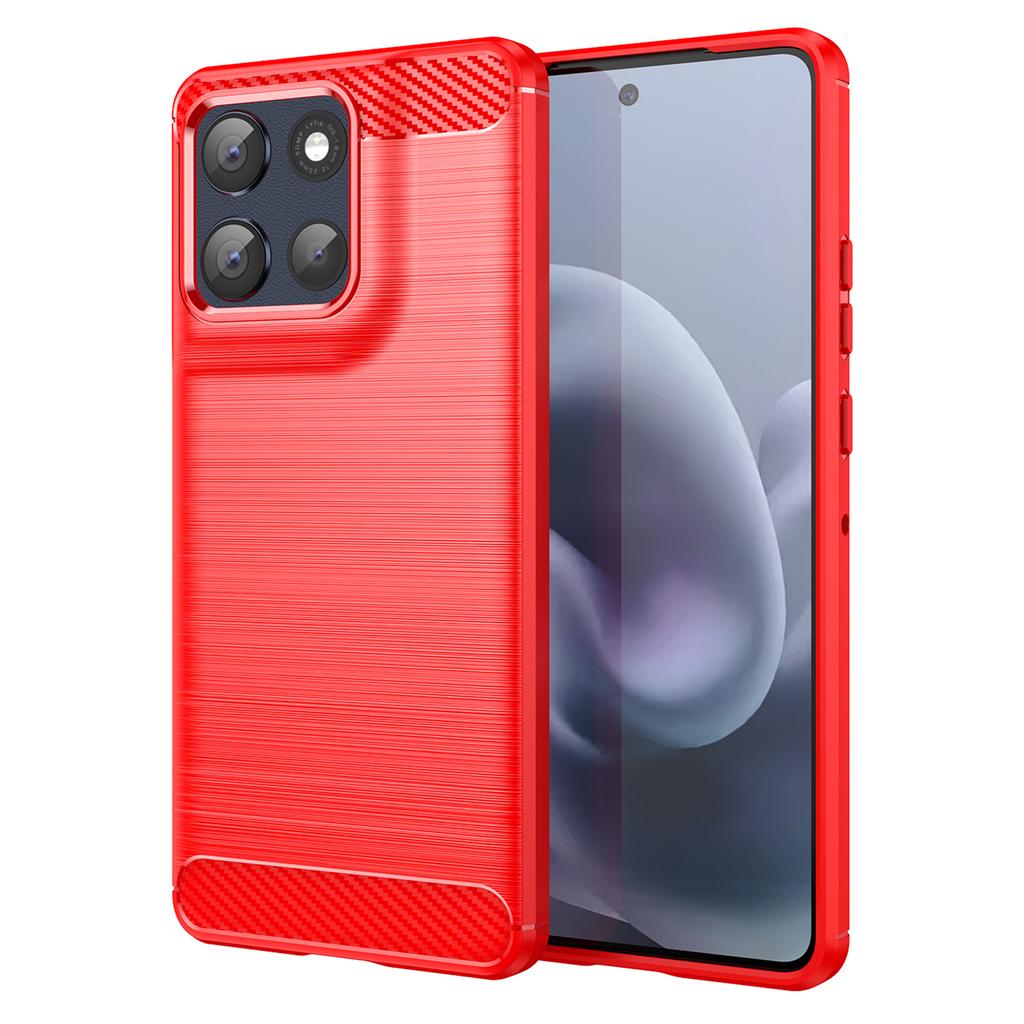 For Motorola Moto G100 Pro 5G/G86 5G Case Protective Phone Cover Carbon Fiber Texture Brushed