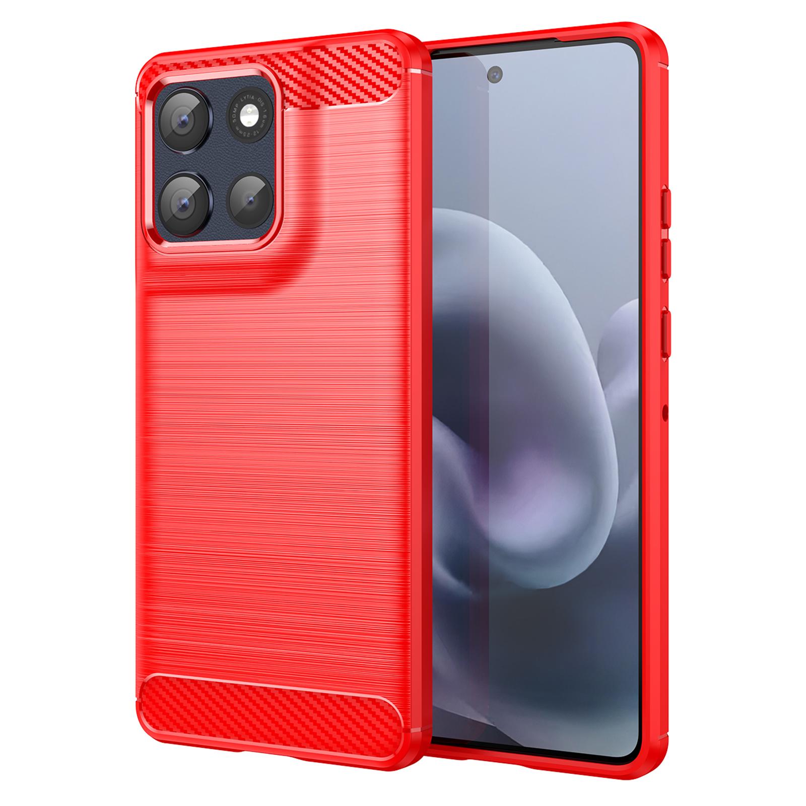 

Для Motorola Moto G100 Pro 5G/G86 5G Чохол Захисна Накладка на Телефон Текстура Вуглецевого Волокна Матова B