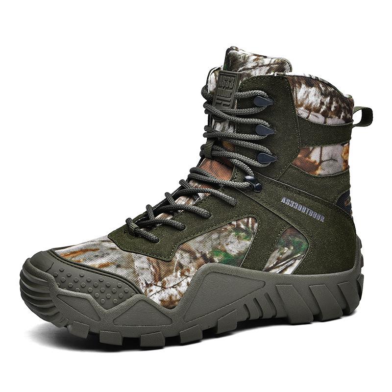 Plus Size Camouflage Military Boots: Wear-Resistant, Perfect for Hiking and Climbing