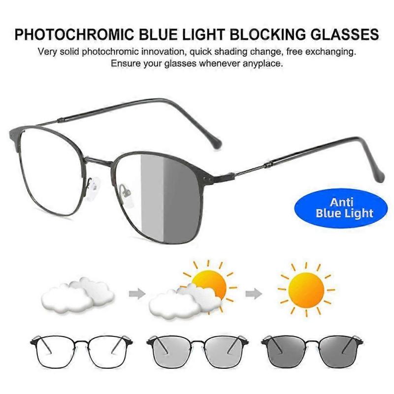 Anti Blue Light Photochromic Glasses Men Women UV400 Sunglasses Anti Radiation Lens Computer Eyeglasses Gaming Eyewear