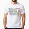 Men Cotton Tshirt Plus Size Summer Unisex T Shirt Fourth Grade Rainbow Outline Text Short Sleeve Printed O Neck Top Tees