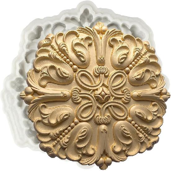 Baroque Fondant Mold Curlicues Scroll Lace Silicone Molds Filigree Mold 3D Sculpted For Sugar Cake Decorating Cupcake Topper Candy Chocolate Gum