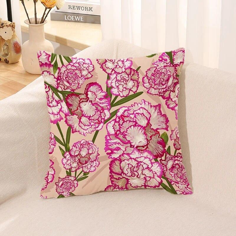 Retro Blomster Putetrekk Kontorpute Bil Sengesett Gave Hjem Anime Høst Sofa