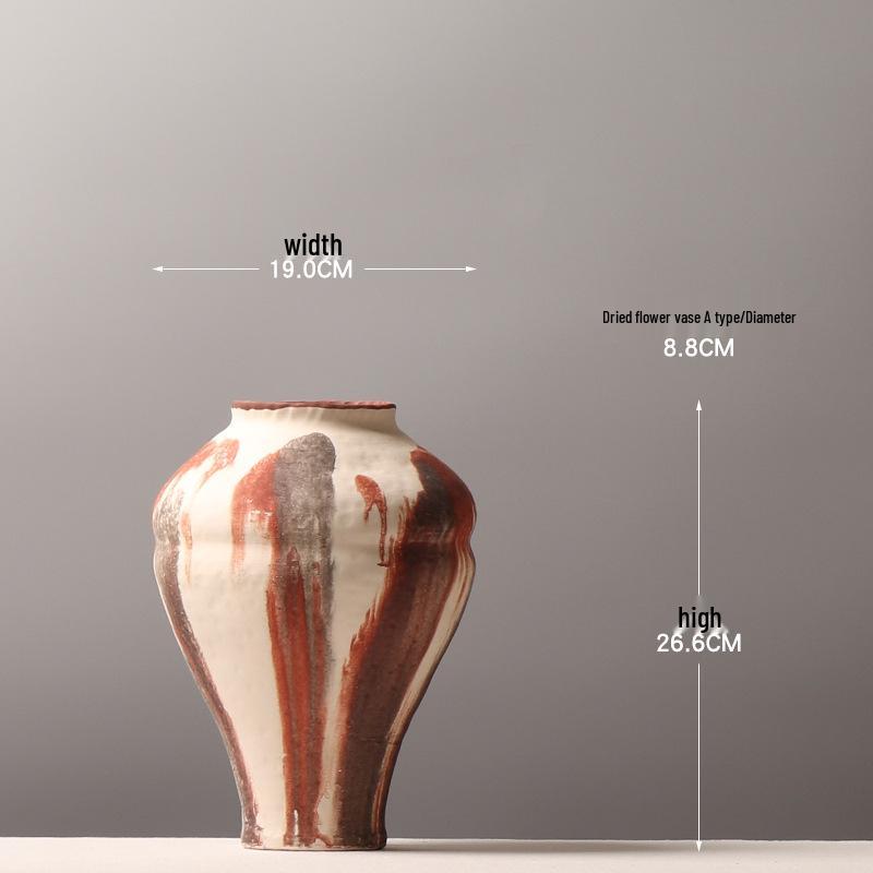 Modern Retro Abstract Art Pottery Vase for Home or Hotel Decor