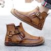 Fashion Outdoor Man High Top Dress Shoes All-match Leather Basic Boots for Men New Trend Men Ankle Boots Casual Social Chelsea Boots