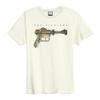 FOO FIGHTERS (GREATEST BAND) - RAY GUN AMPLIFIED VINTAGE WHITE X LARGE - Unisex Shirt Cotton Oversize Large Size