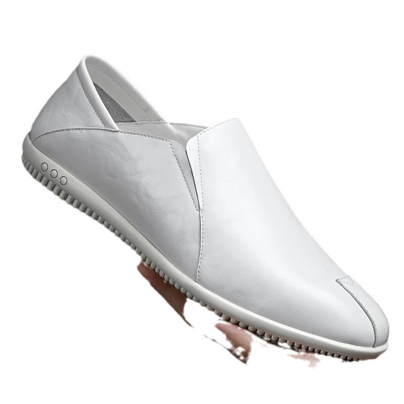 Summer New Casual Shoes Comprehensive Soft Leather One Pedal Soft Sole Soft Surface Summer National Style Men's Casual One Pedal