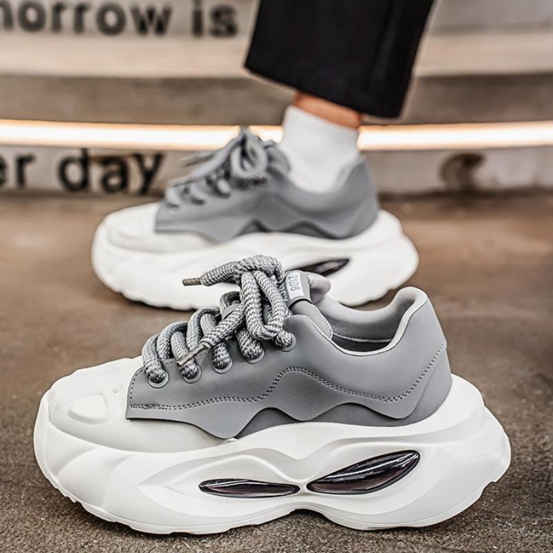 

Fashionable and Trendy Men s Breathable New Versatile Thick Soled Men s Shoes, Casual Height Increasing Designer Men s Shoes 44 темно серый