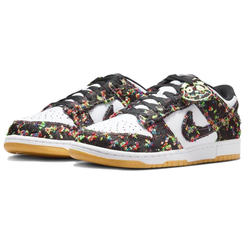 Nike Dunk Breathable Cushioning Low Top Skateboard Shoes Unisex White Black IB2263-100