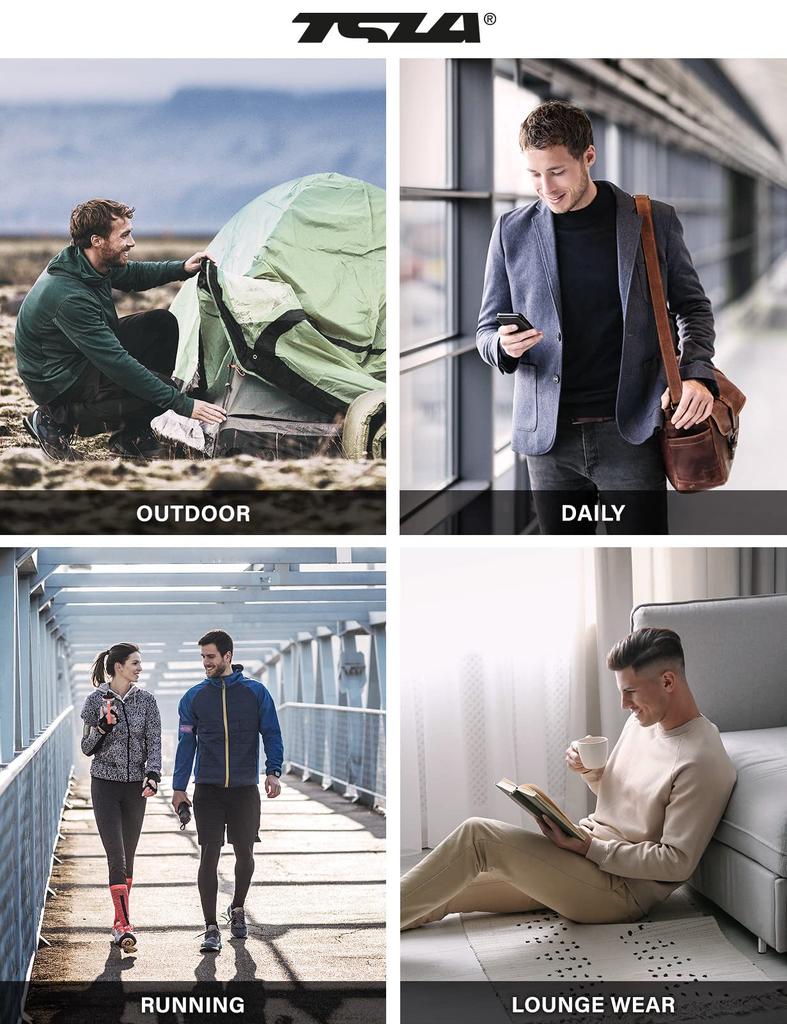 Thermal Underwear Set and Front Fleece Heat Winter Base Thermal Thermal Front Plus Sizes [Tesla] Men's (Top Bottom), Opening, Lined, Moisture-Wicking,