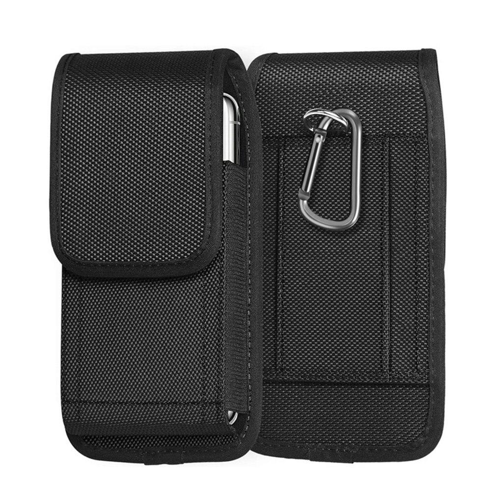 1pcs Tactical Cell Phone Pouch Holster with Free D Shaped Buckle Protable Wallet Card Waist Pack Outdoor Sports  Nylon Carrying Case