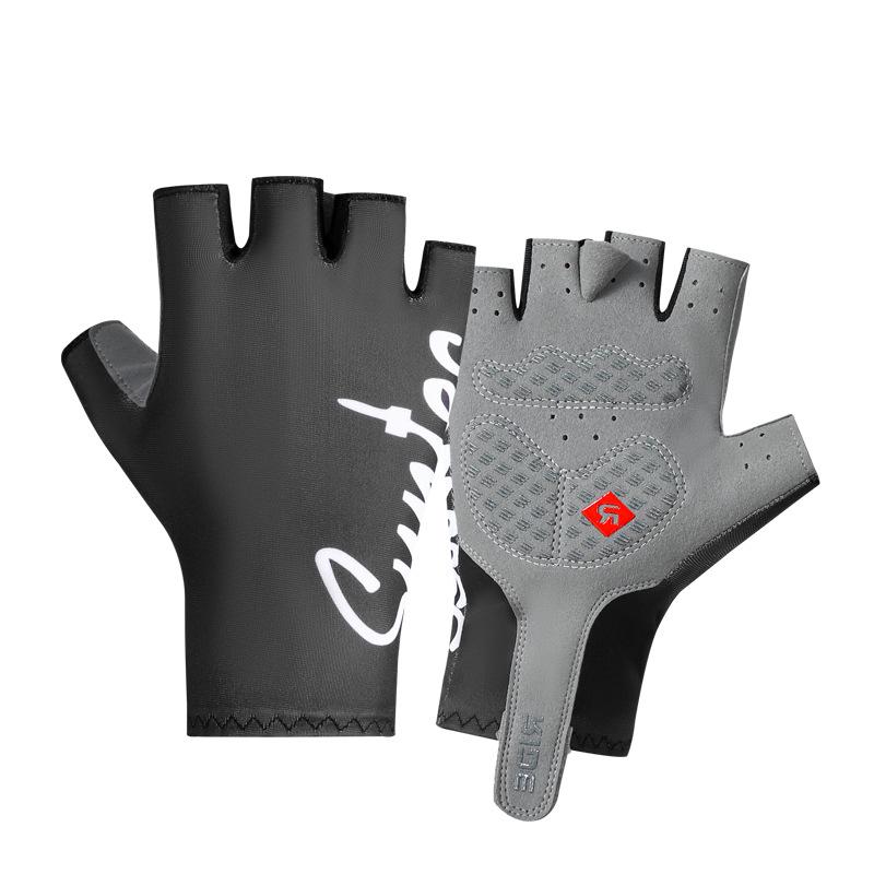 Unisex Half-Finger Cycling Gloves – Non-Slip, Shock Absorbing, Sun Protection for Mountain and Road Biking.