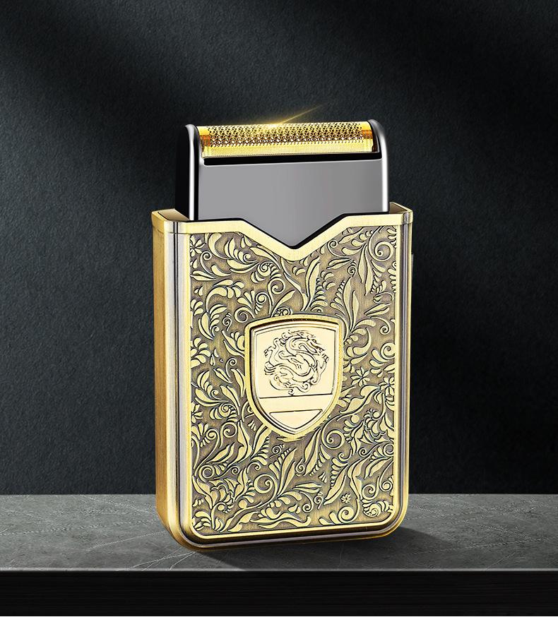 Retro Men's Electric Razor: New Model, Stainless Steel, Floating Blades, Water Washable