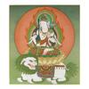 Buddhist Painting On Colored Paper. Buddhist Painting On Colored Paper. Manjusri Bodhisattva.