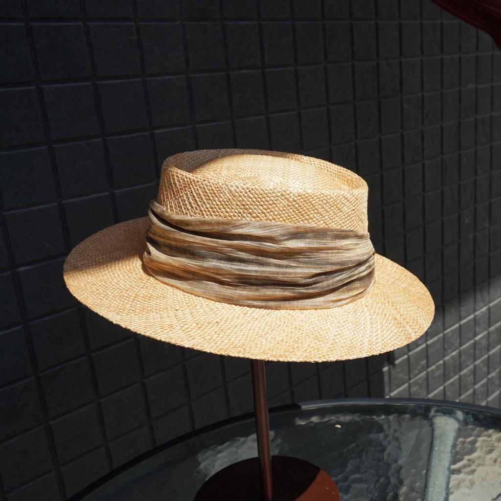 Japanese Retro Wide-Brimmed Treasure Grass Woven Flat-Top Top Top Hat Women'S Summer Sunshade Vacation Beach Chinese Straw Hat Elegant