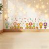 Grünes Gras Blumige Wand-Ecken-Aufkleber Blumen Schmetterlinge Gras Sockelleiste Wandtattoos für Wohnzimmer Schlafzimmer Esszimmer