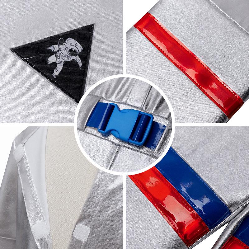 Zilver Astronaut Cosplay Kostuum voor Kinderen - Klaar voor Sportdag & Optreden