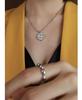 European Style Geometric Pendant Necklace for Women, 18K Gold-Plated Titanium Steel, Simple and Elegant Design.