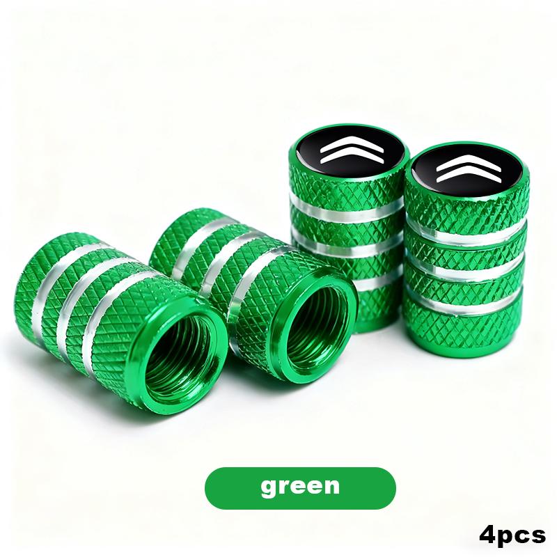 

4pcs Car Tire Valve Stems Cap Aluminum Tyre Wheel Stem Air Valve Cover Airdust For Citroen C4 C3 C5 C1 C2 Celysee Cactus Picasso