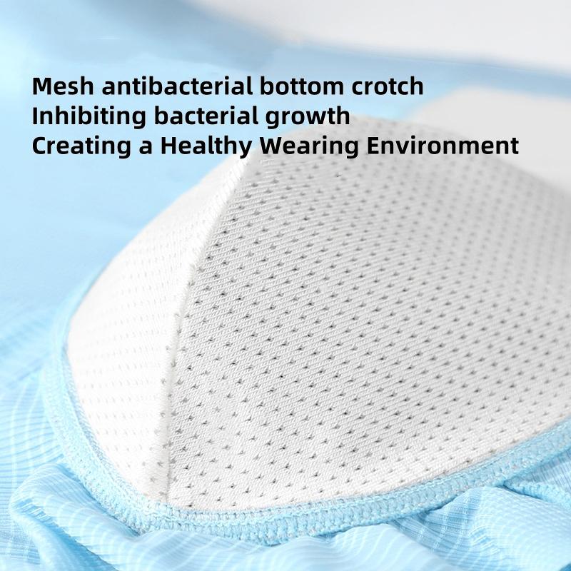 MiiOW 3Pcs Ice Silk Men Underwear Boxers Breathable Mesh Crotch Underpants Male Thin Seamless Men's Panties Antibacterial Boxers