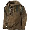 Herren Kapuzenpullover Lockerer Schnitt Mit 3D Digitalem Tierdruck Air Layer Stoff Langarm Freizeit Oberteil Alles
