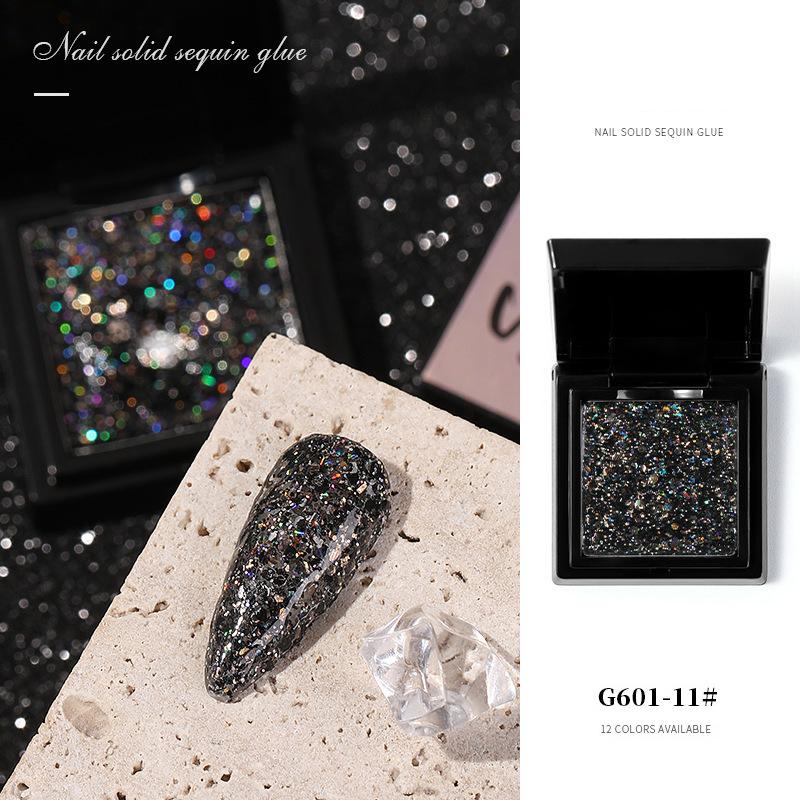 1 Box Solid Glitter Nail Gel Polish UV Gel Nagellack Nail Art Dekoration Nagelzubehör