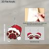 Charming Red Santa Claus Dog Paw Acrylic Dangle Earrings for Women Creative Christmas Earrings Festive Earrings Holiday Earrings Christmas Gift