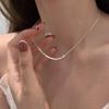 Square Necklace Female Ins Does Not Fade Light Luxury Niche Cold Wind Collarbone Chain Gentle Advanced Sense Simple Tide