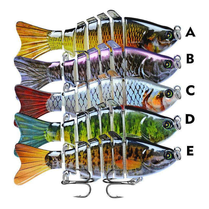 1BOX/5PCS 10cm Lure Plastic Hard Bait 15.5g Multi Section Fish 7-section Lure Biomimetic Bait Fake Bait Fish Bait