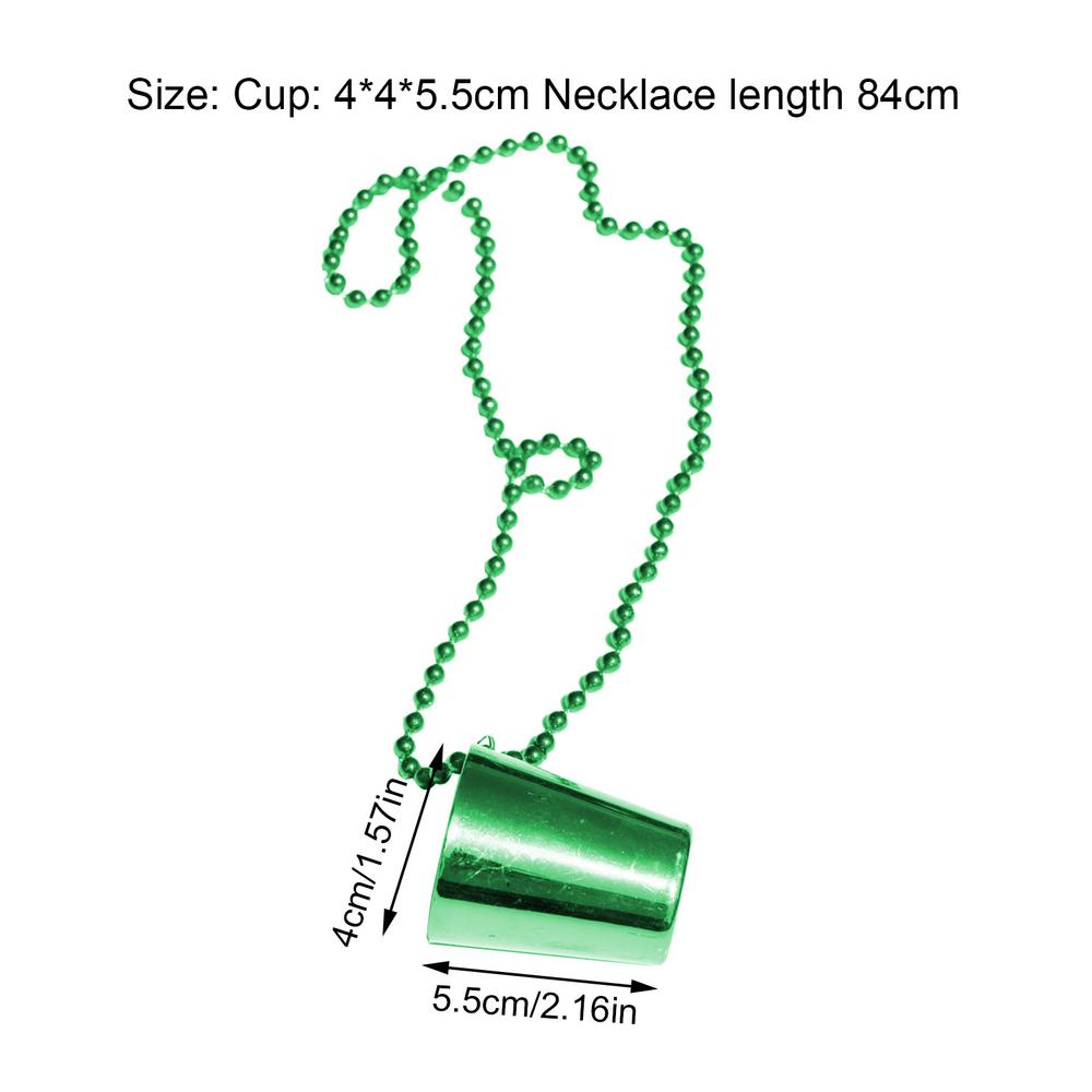 Bachelorette Bride Party Shot Glasses Necklace Cups Plastic Shot Glass Beaded Necklace For BBQ Beach Holidays Party Decoration