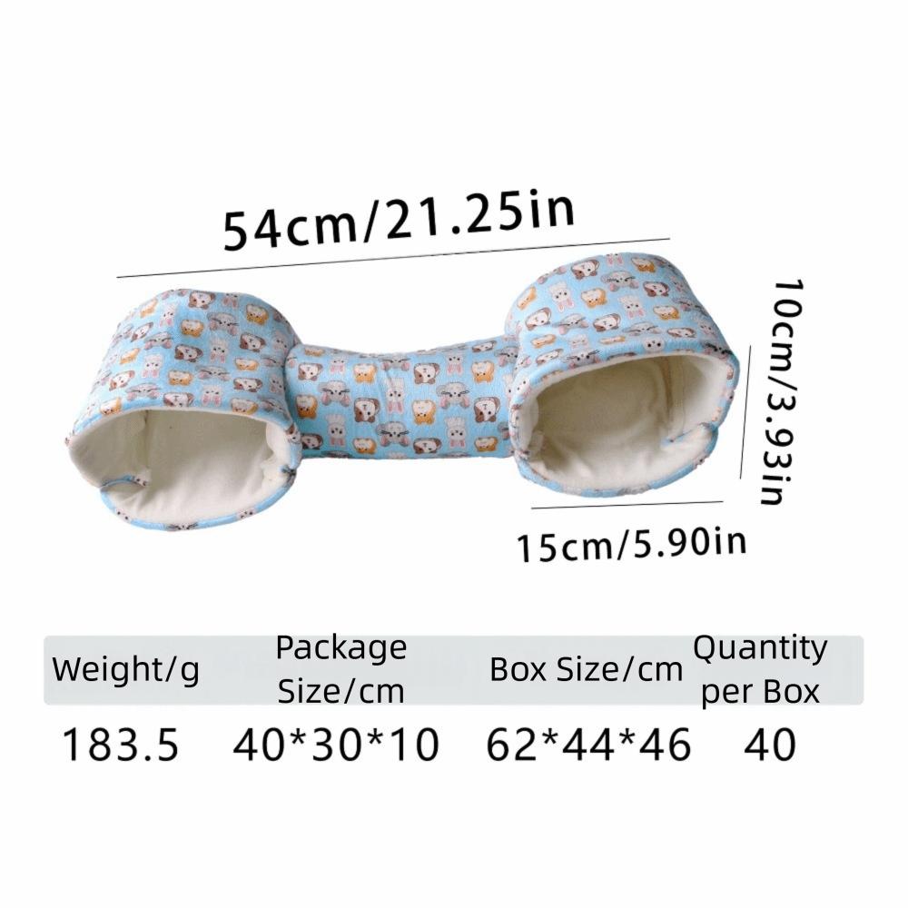 

Soft Hamster Tunnel House Warm Cotton Fleece Hideout New Hideaway Toy Winter Season Blue