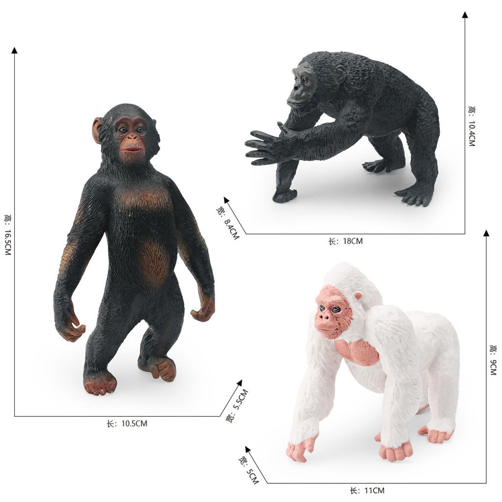 Realistic Gorilla Model Standing Figurine Pvc Material Perfect For Collectors And Decor