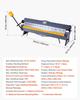 Box and Pan Brake, 1220 mm/48 inch Sheet Metal Bending Brake,16-Gauge Mild Steel Capacity, 0-135 Degree Adjustable, Metal Bender Machine with 16