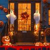 2Pcs Haunting LED Specter Hangings Ornament for Halloween Glowing Specter for Chilling Outdoor Lawns and Garden Display