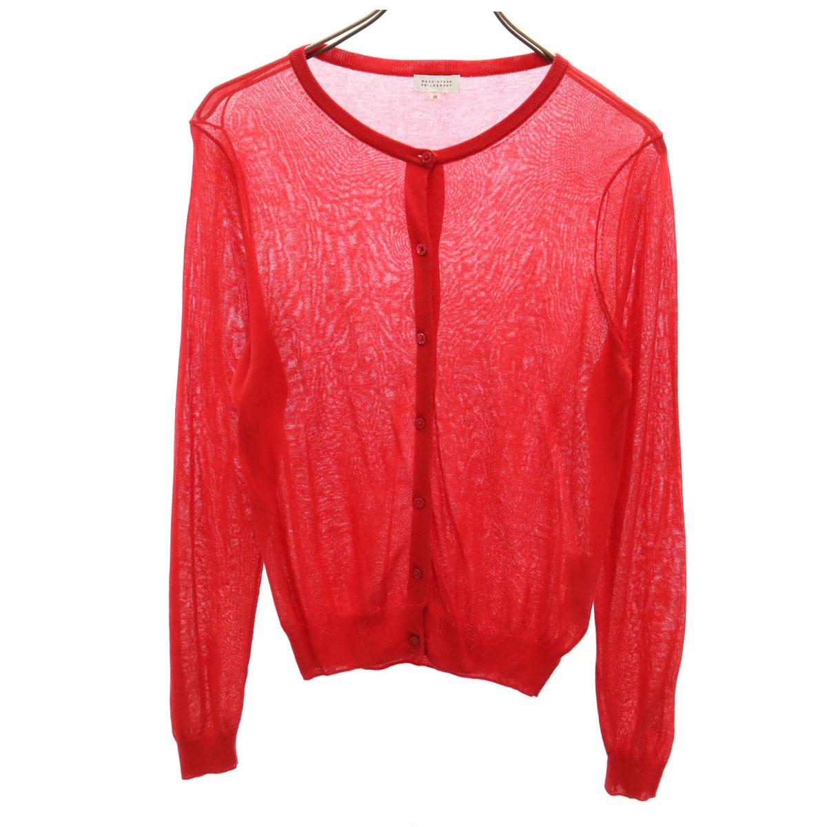 

MACKINTOSH PHILOSOPHY Long sleeve knit cardigan 38 Red Women Used