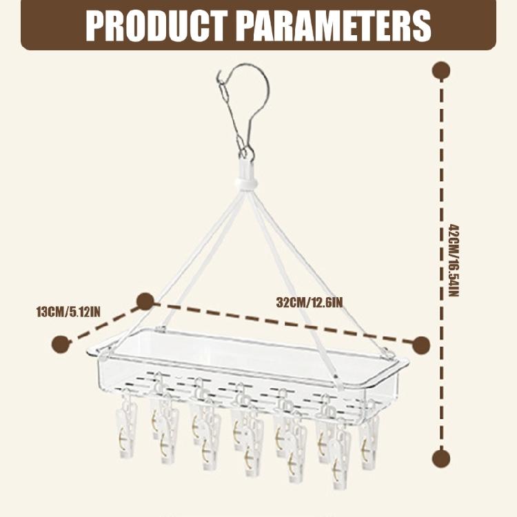 High Capacity Plastic Clothes Pegs Organizers For Small Spaces Holds 18/24/12 Items Securely Wind Resistant
