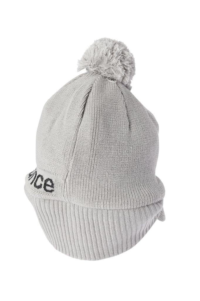 New Balance Golf Women's 2-Way Knit Cap with Brim (Fleece Lining, Removable Visor) / Golf Hat / 012-3287515 020_Gray FR