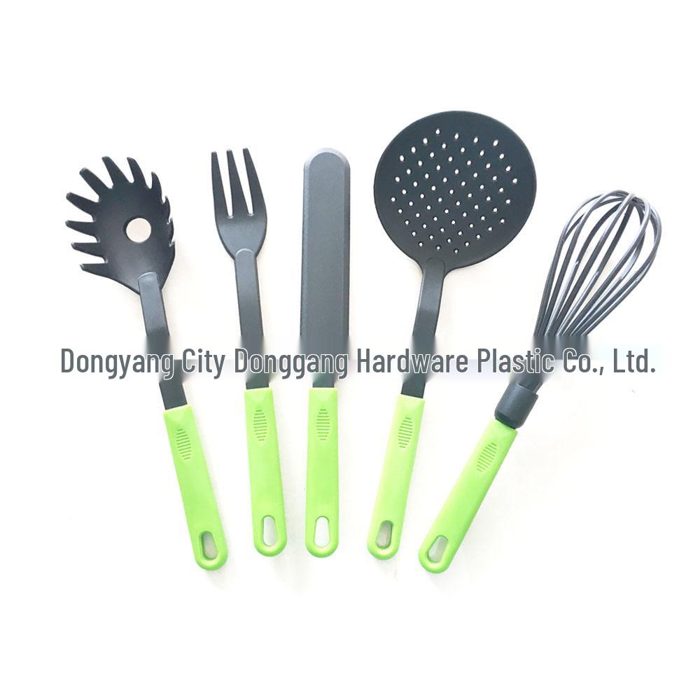 Children's 3-Piece Small Plastic Nylon Kitchenware Set: Slotted Spoon & Fork for Portable Travel & Camping