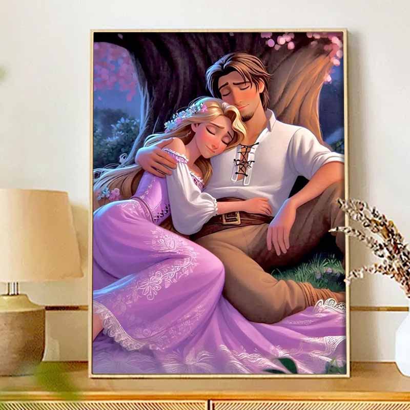 Disney Diamond Painting 5D Handmade DIY Gift Diamond Painting Set Rapunzel&Flynn Art Home Decor