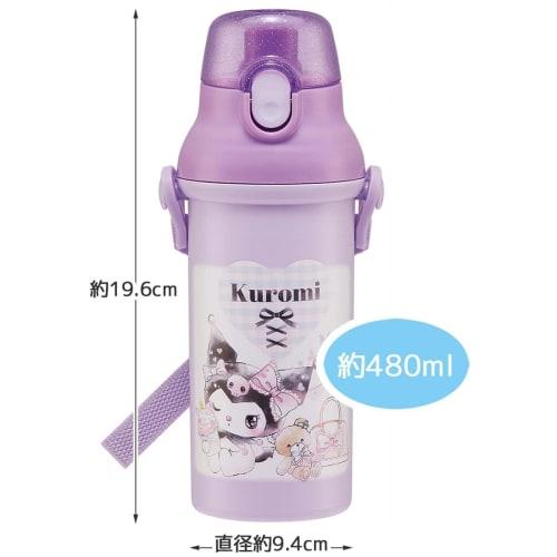 Skater Water Bottle Kuromi Sanrio 480ml Children's Antibacterial Plastic Child Friendly Lightweight Made In Japan PSB5SANAG-A