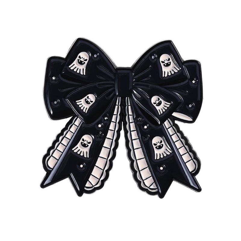 Spooky Bat Specters Enamel Pin Brooch For Halloween Costume Accessories Gothic Jewelry Gift For Friends
