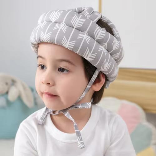 Infant Baby Soft No Bumps Head Protective Hat Adjustable Head Cushion Bumper Bonnet for Crawling Walking