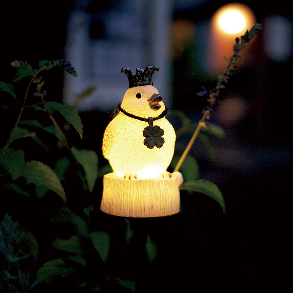 Pomie Solar Garden Stylish and Cute Outdoor Waterproof Decorative Garden Planter for Birds and IPX3 Light, Stick-Shaped Animals,