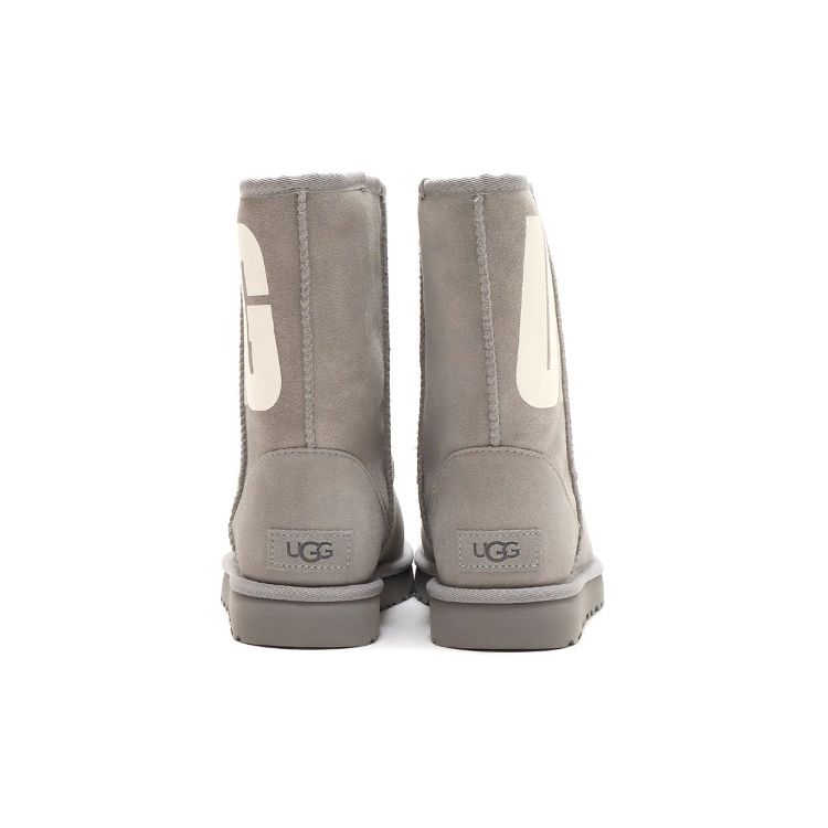 UGG Classic Short 2 Střižený kravský semiš Teplé Odolné Pohodlné Všestranné Krátké Sněhule Dámské boty Šedé 1129231-CBB