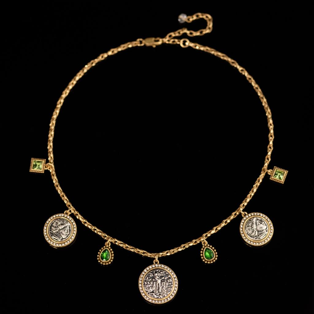 Medieval Vintage High Fashion Personality Temperament Exaggerated Retro Gold Necklace Women'S 25 Autumn New Necklace
