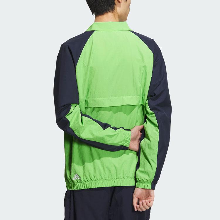 Adidas Small Logo Color Block Sports Casual Jacket Men Jackets Acid-Green JI6859