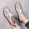 Hollow Out Women's Shoes New Summer Sandals Round Toe Non Slip Flat Leather Shoes Toe Shoes