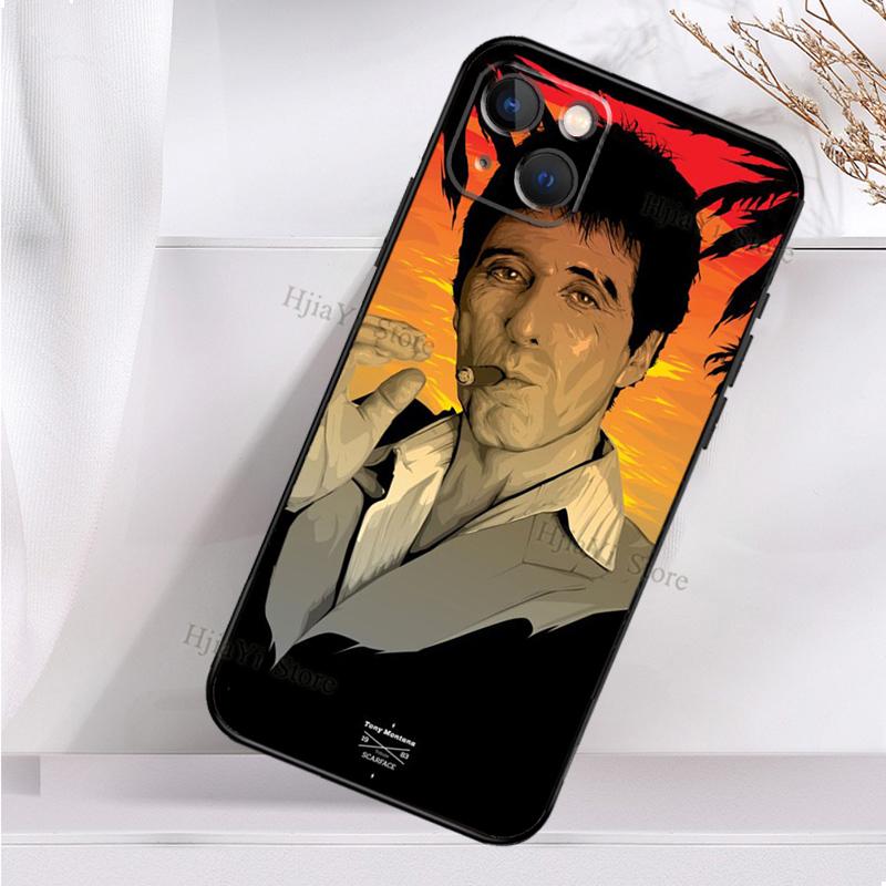 Pouzdro Scarface Al Pacino Tony Montana pro iPhone 13 12 11 14 Pro XS Max X XR 7 8 Plus SE2 12 13 Mini Zadní kryt Telefon