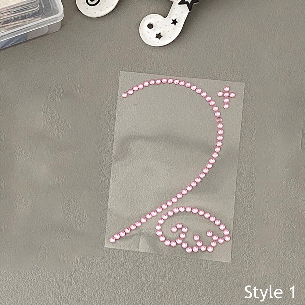 

3D Rhinestone Sticker Kpop Card Decoration Stickers INS Style Scrapbook Sticker Cute Angel Love Guka Border Decorative Stickers